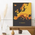 mapa na ścianę
